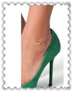 কোডঃ ANK05; Golden Color Love Anklet (For 1 Leg) - Image 3