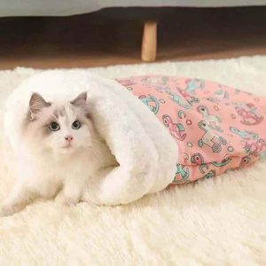 কোডঃ CSB02; Pink (1 Piece) Cat Sleeping Bag