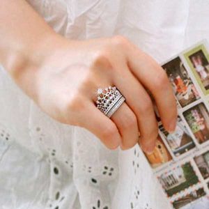 কোডঃ FR10; Crown Finger Ring