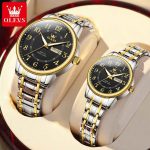 কোডঃ OL18a; Olevs Luxury Couple Watch - Image 2